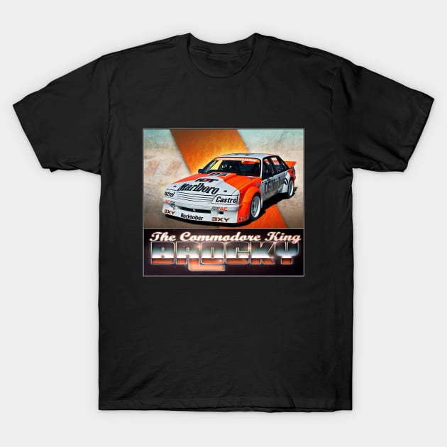Aussie Icons - Peter Brock - BROCKY: THE COMMODORE KING T-Shirt by OG Ballers